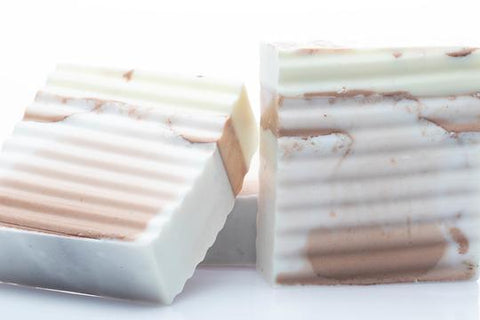 Coconut Milk with Poppy Seeds and Red Moroccan Clay Bar Soap, soothes eczema and dry skin