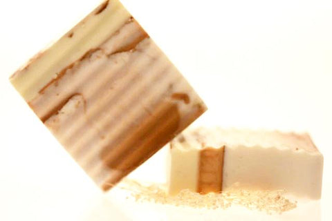 Coconut Milk with Poppy Seeds and Red Moroccan Clay Bar Soap, soothes eczema and dry skin