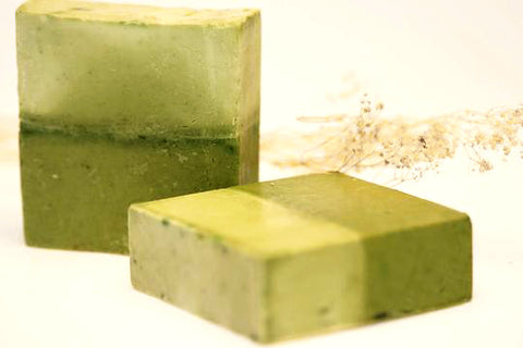 PUMPKIN HARVEST BAR SOAP WITH SPIRULINA & ORGANIC TURMERIC. INFUSED WITH LAVENDER & PATCHOULI ESSENTIAL OILS.